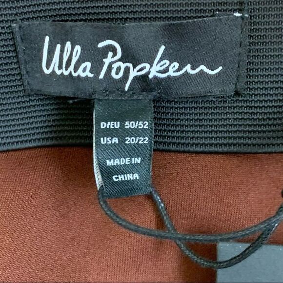 Ulla Popken Faux Suede Seam Detail Stretch Skirt, Gold Brown 20/22 - Picture 9 of 15